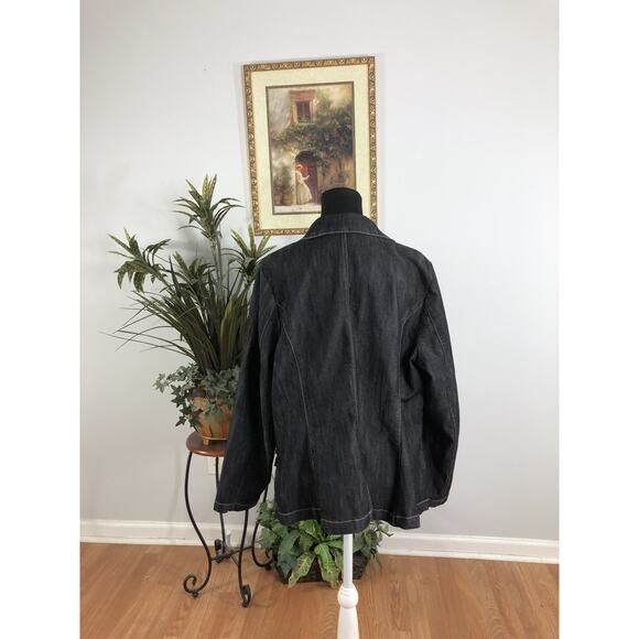 Lane Bryant Women Jacket Plus 22W 1 Button Front Office Siren Lapel Notch Retro - Picture 3 of 8